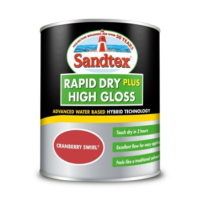 Sandtex Rapid Dry Gloss Cranberry Swirl 750ML