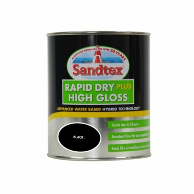 Sandtex Rapid Dry Gloss Black 750Ml Sandtex Rapid Dry Gloss Black 750Ml