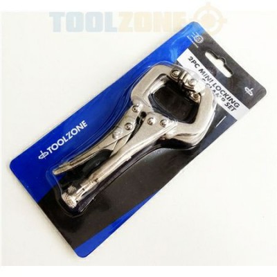 Toolzone 2Pc Mini Locking C Clamp Set (4