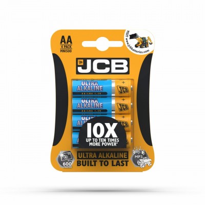 JCB AA Ultra Alkaline Batteries 4 Pack