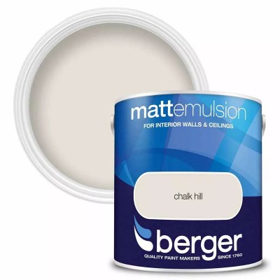 Berger Paints Vinyl Matt Emulsion Paint Chalk Hill 2.5L