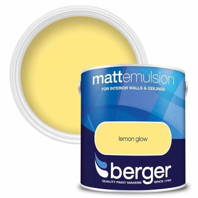 Berger Paints Matt Emulsion Paint Lemon Glow 2.5L