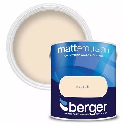 Berger Paints Matt Emulsion Magnolia Cream Paint 2.5L