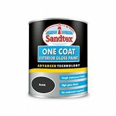 Sandtex One Coat Exterior Gloss Black 750Ml