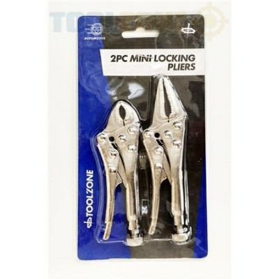 Toolzone 2Pc Mini Locking Pliers