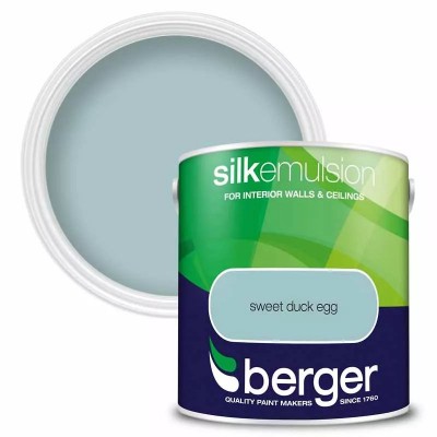 Berger Paints Silk Emulsion Paint Sweet Duck Egg 2.5L