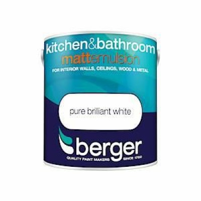 Berger Kitchen and Bathroom Matt Emulsion PBW 2.5Lr