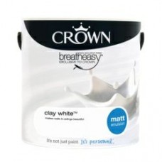 crown clay white 2.5ltr matt