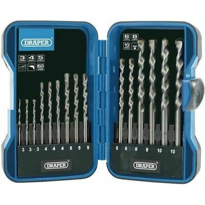 Draper 15 Piece Masonry Tungsten Steel Drill Bit Set