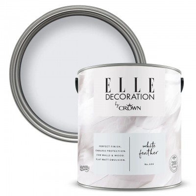 elle by crown 2.5L matt paint white feather