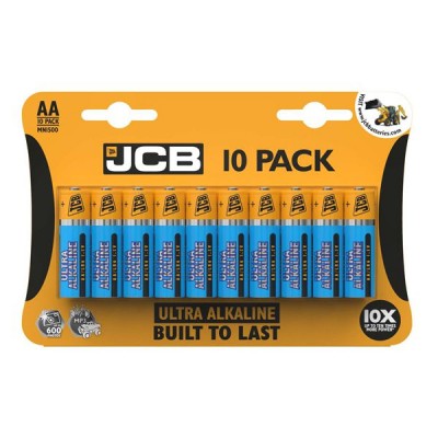 JCB Ultra Alkaline AA Battery 10 Pack