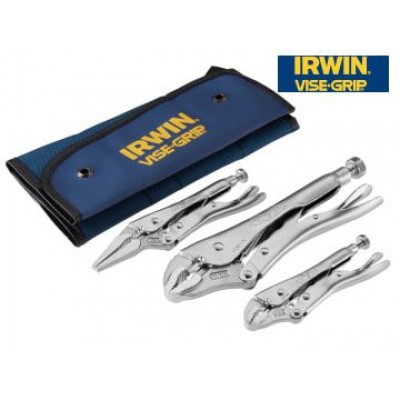 Irwin 3 Piece Locking Pliers Set