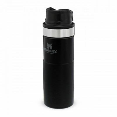 Stanley Classic Trigger-Action Travel Mug (Colour:Matte Black Pebble)  16OZ  0.47L