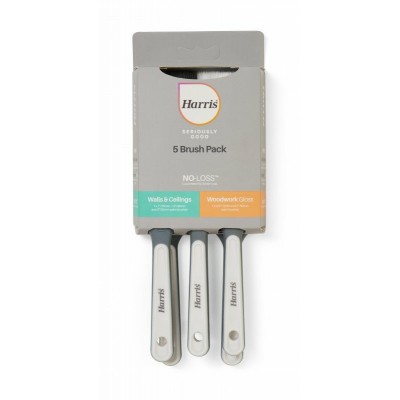 Harris Seriously Good Wall and Ceiling Woodwork Gloss 5 Pack Paint Brush
