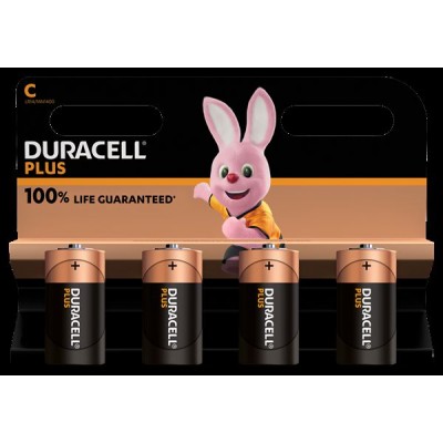 Duracell Plus Power +100% C Size Battery 4 Pack Duracell Plus Power +100% C Size Battery 4 Pack