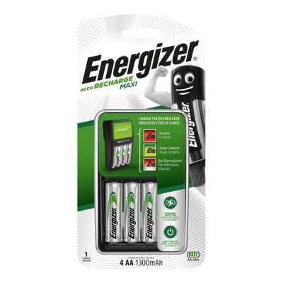 Energizer Maxi Battery Charger + 4 AA Batteries